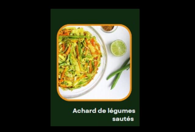Achard de légumes sautés