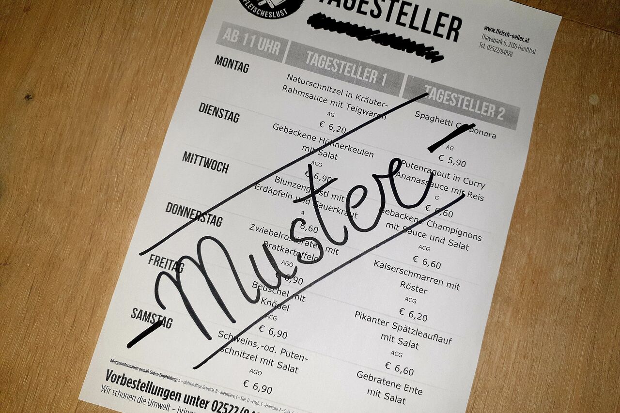 Menüplan per E-Mail?