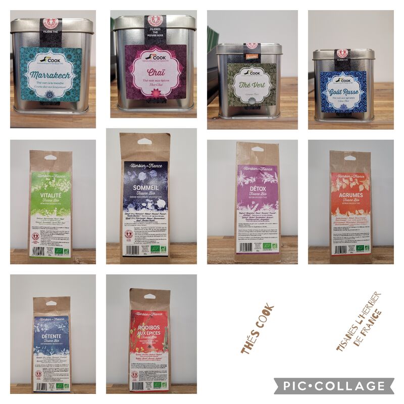 Thés Cook et Tisanes l'Herbier de France disponibles en boutique !