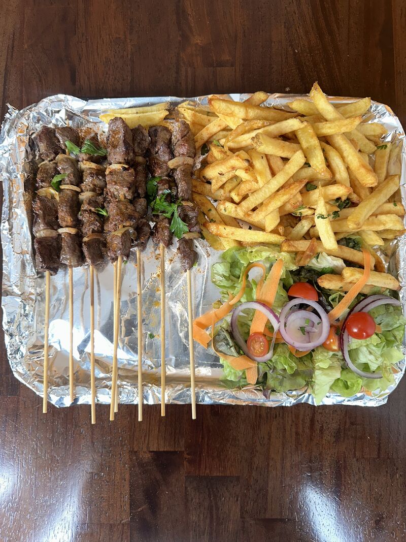 Notre plats brochettes de bœuf 