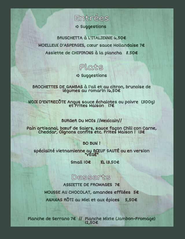 Menu Mars