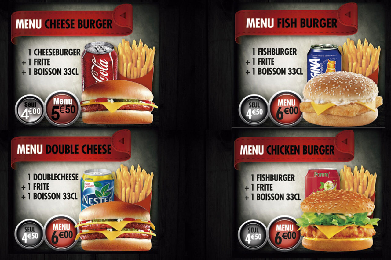 Nos autres menus burger