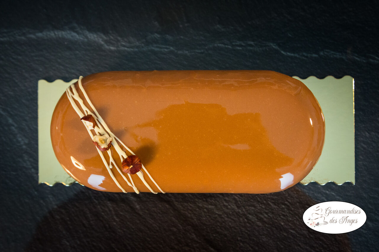Entremet Praliné noisette/mandarine - 6 personnes -
