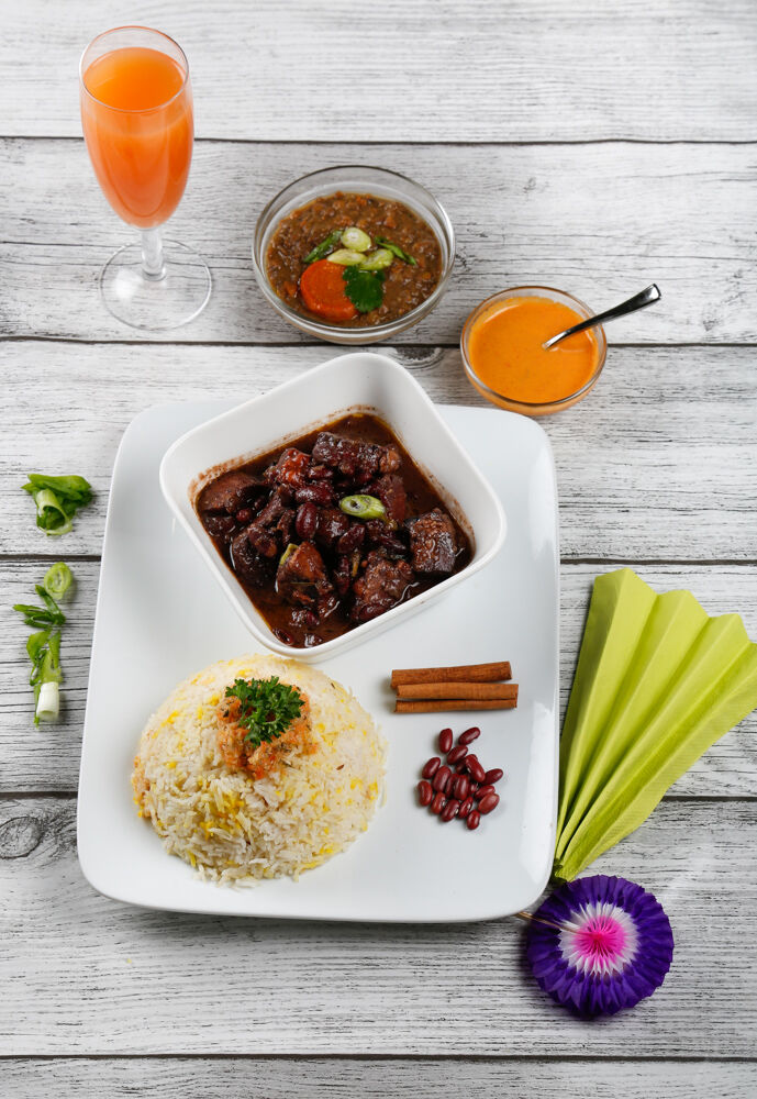 porc boucané riz lentillle 