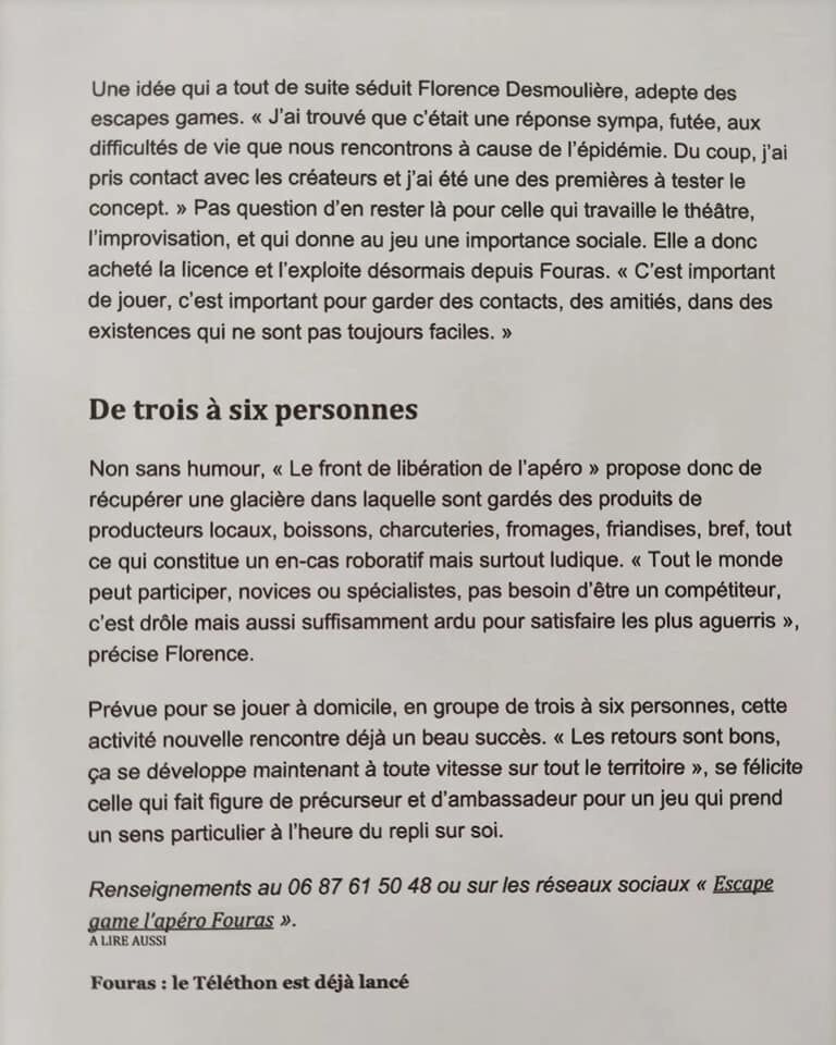L'Escape Apéro Fouras sur Sud-Ouest (page 2)