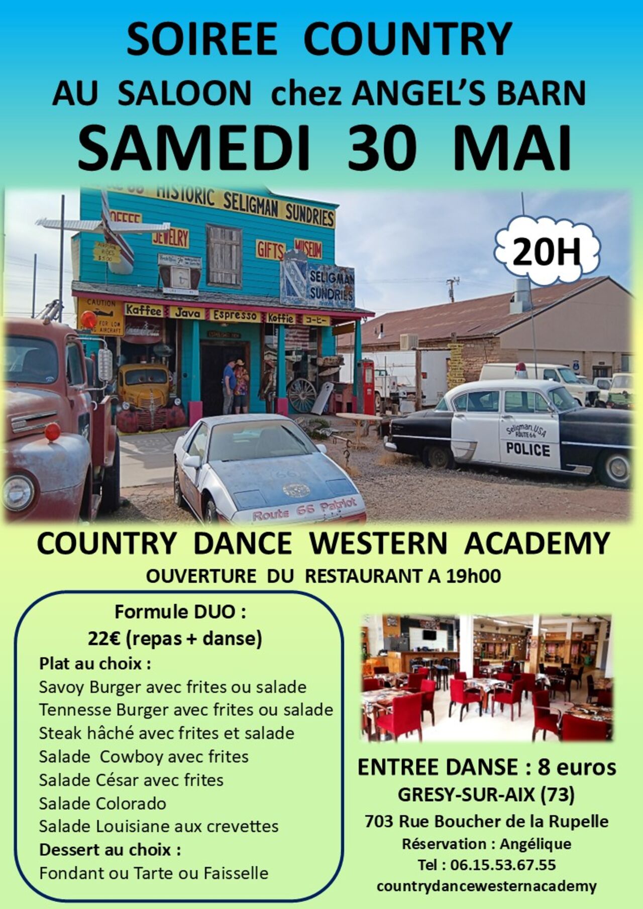 SAMEDI 30 MAI : SOIREE COUNTRY