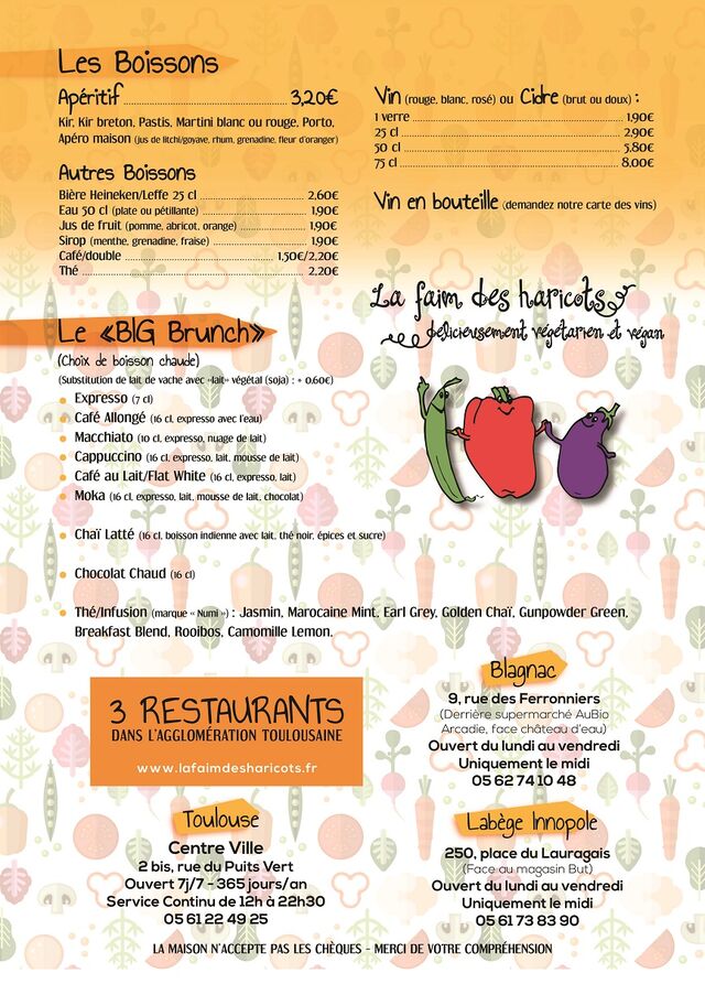 Pourquoi pas BIG BRUNCHER le dimanche de 15h à 18 h?