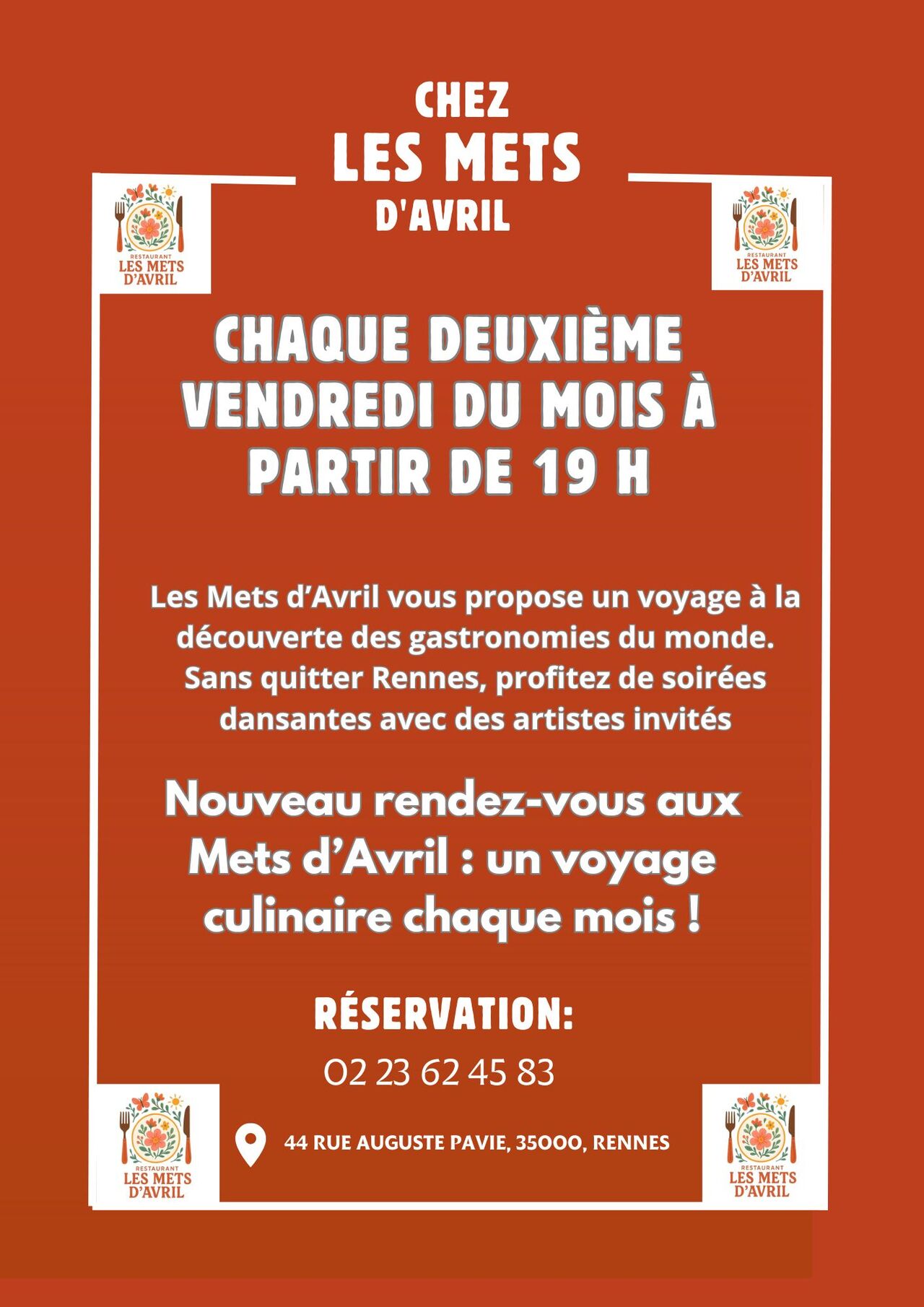 NOUVEAU RENDEZ-VOUS CHEZ LES METS D’AVRIL