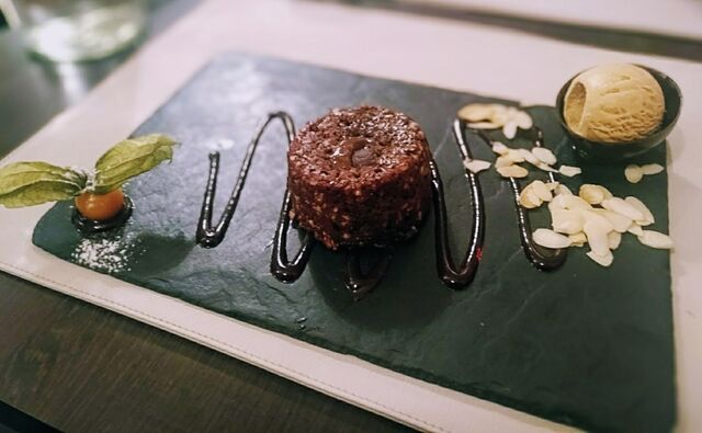 Fondant au chocolat Guyaquil et craquelin