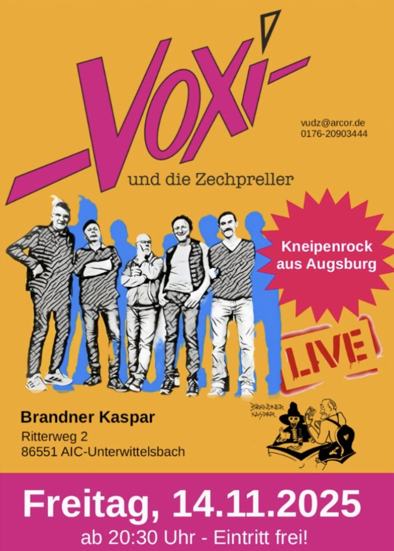 VOXI und die Zechpreller live im Brandner