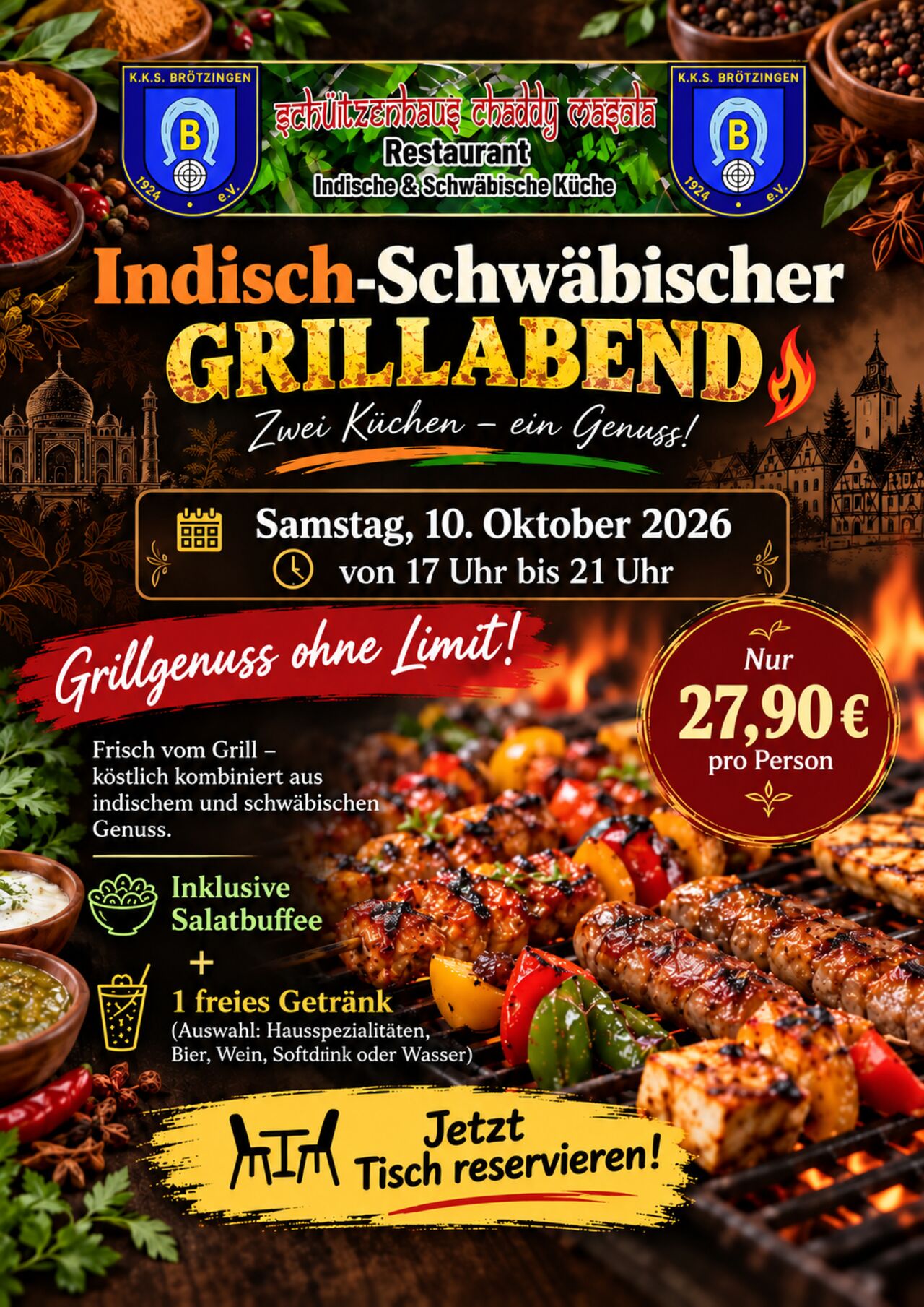 Indisch-Schwäbischer Grillabend