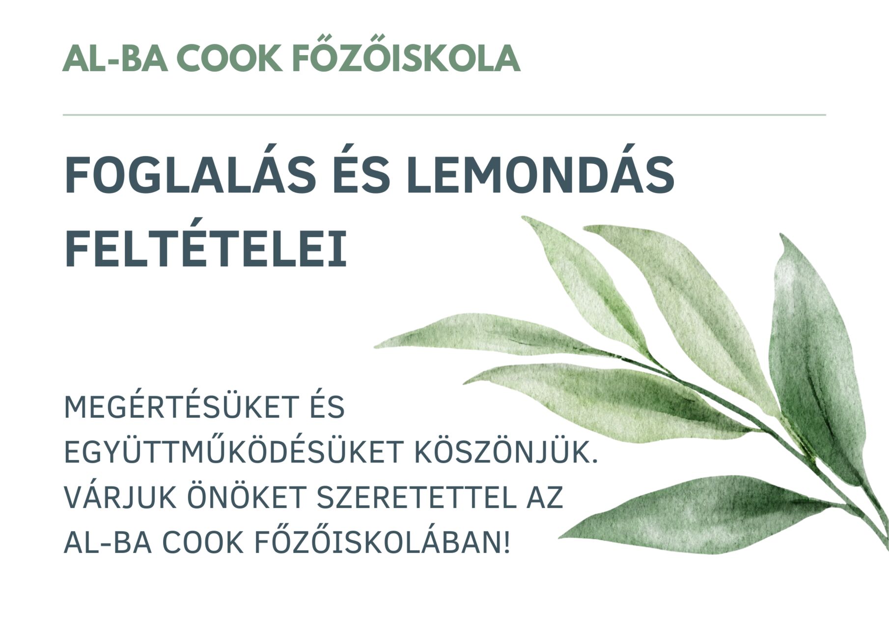 Foglalás és lemondás