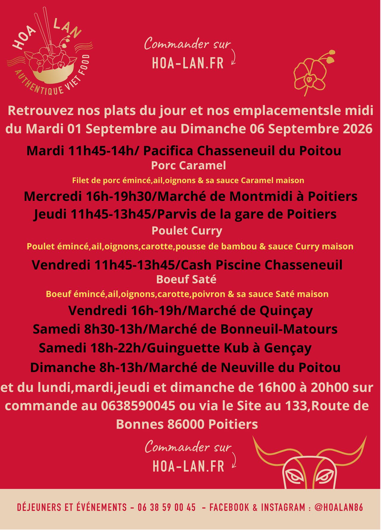 Semaine du 01 au 06 Septembre 2026