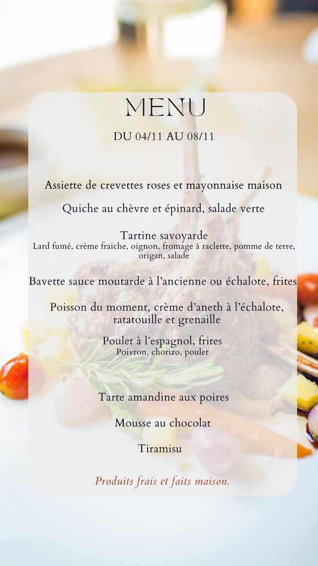 Menu du 04/11/25 au 08/11/25
