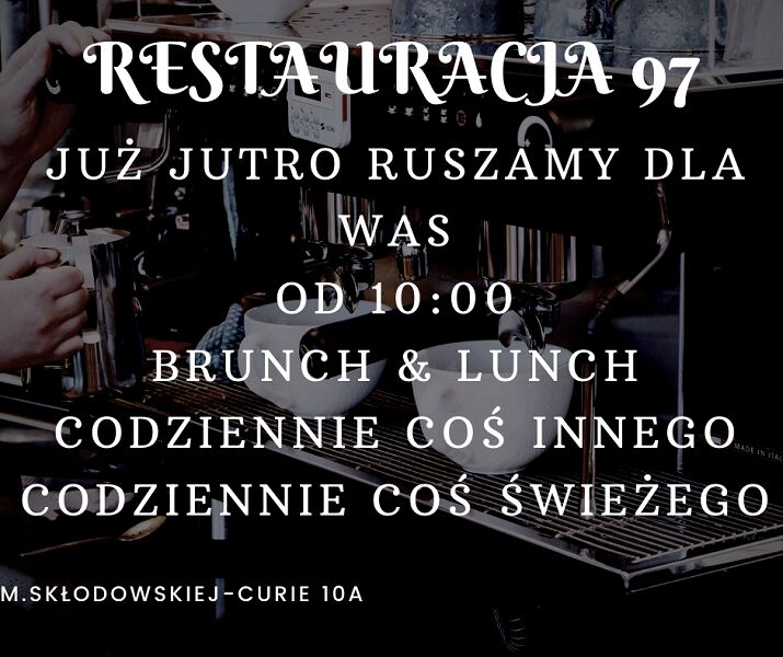 Codziennie od 10 rano zapraszamy na promocyjny brunch& lunch!