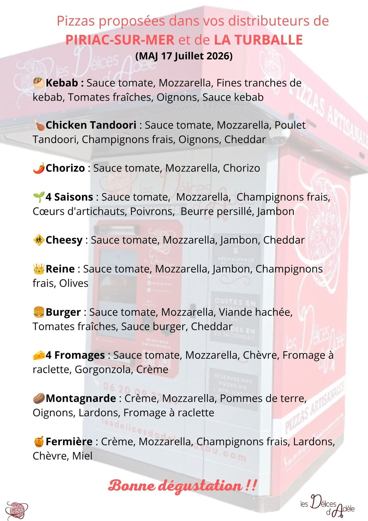 Des pizzas 24h/24, 7 jours/7