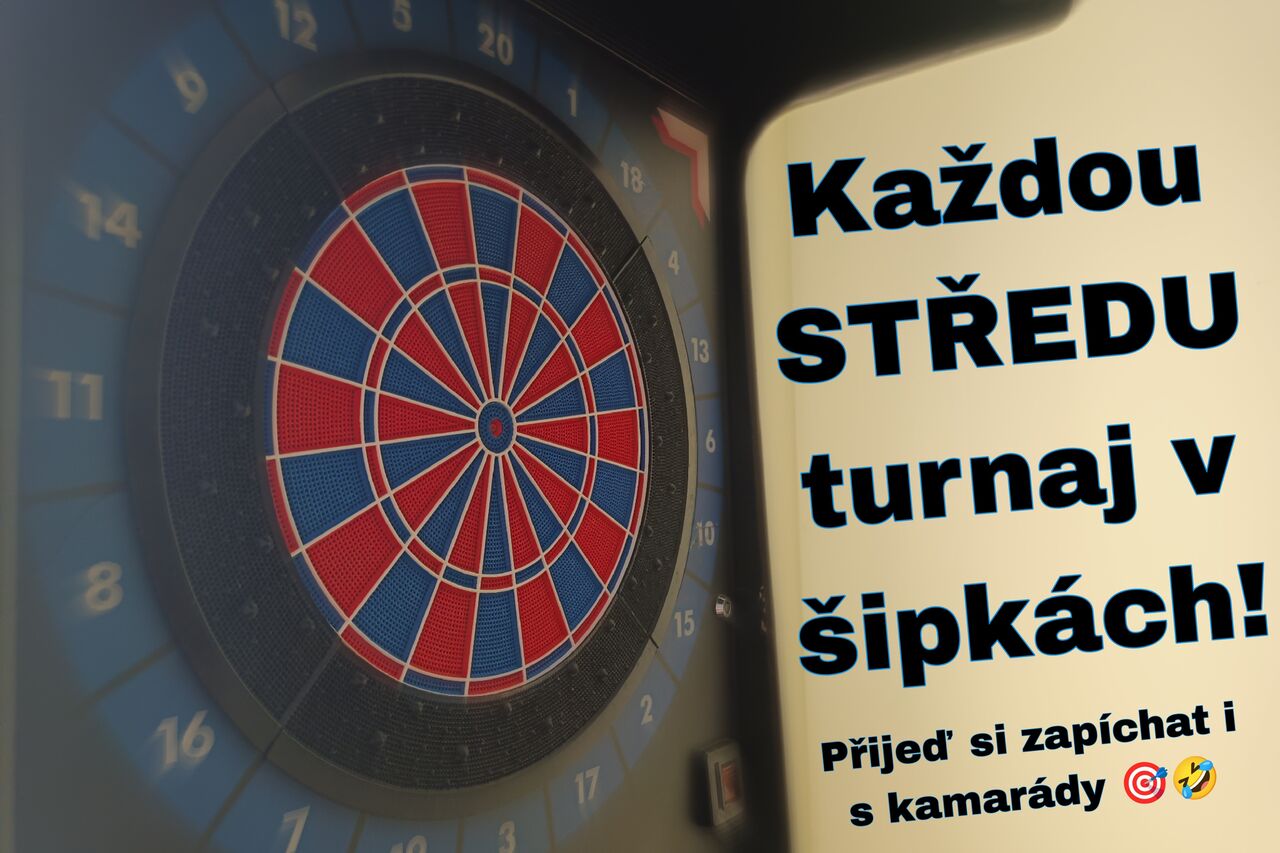 Každou středu večer turnaj v šipkách