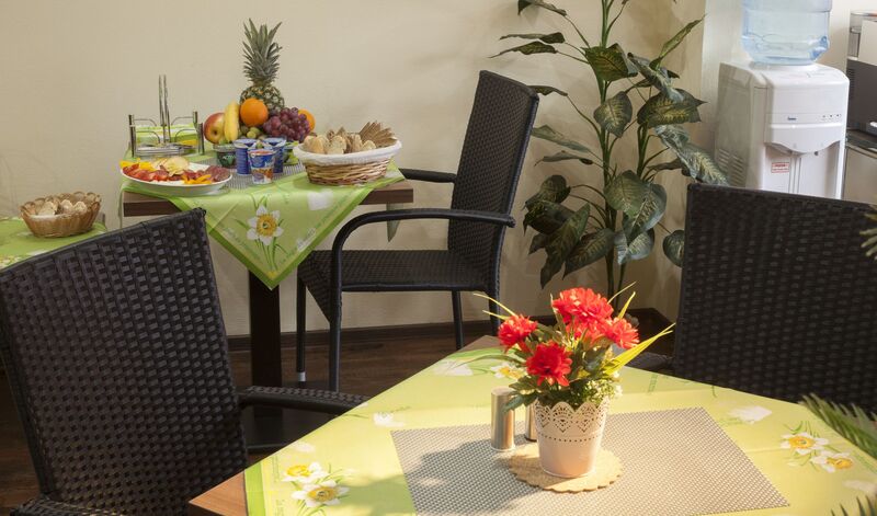 Detailní pohled do jídelny