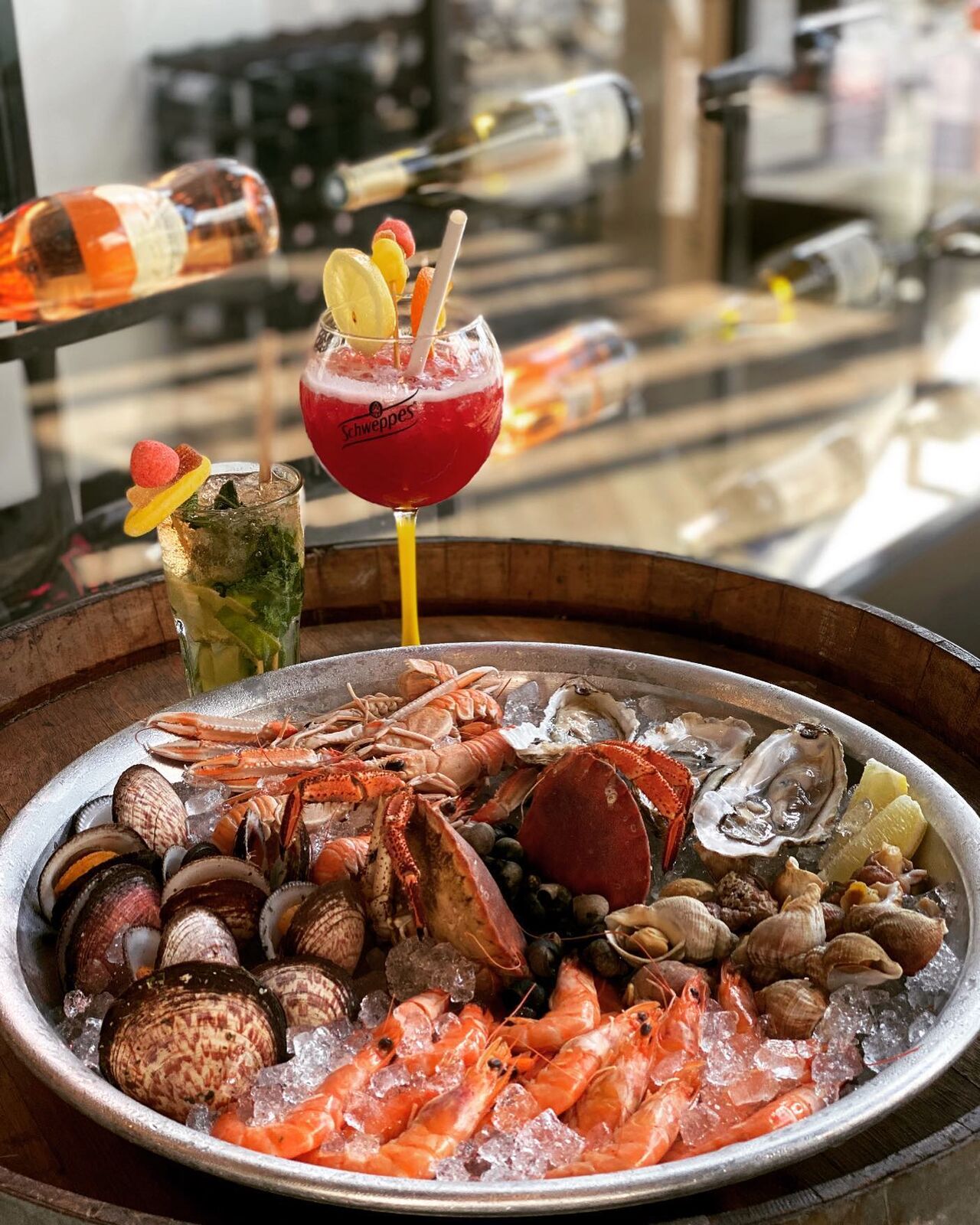 Nos fruits de mer proposés au buffet, à volonté ! 