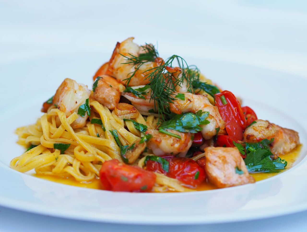 Nudeln mit Fisch