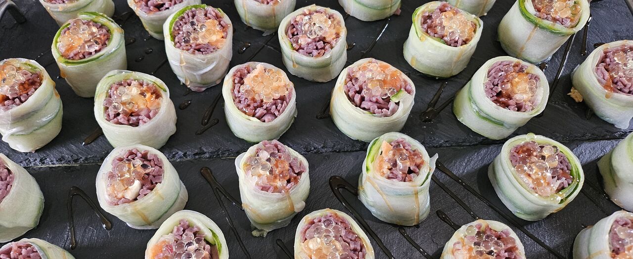 Rouleau de Printemps au Saumon façon Maki