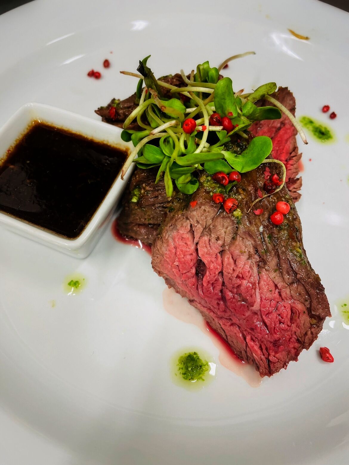 Steak z hovězího pupku