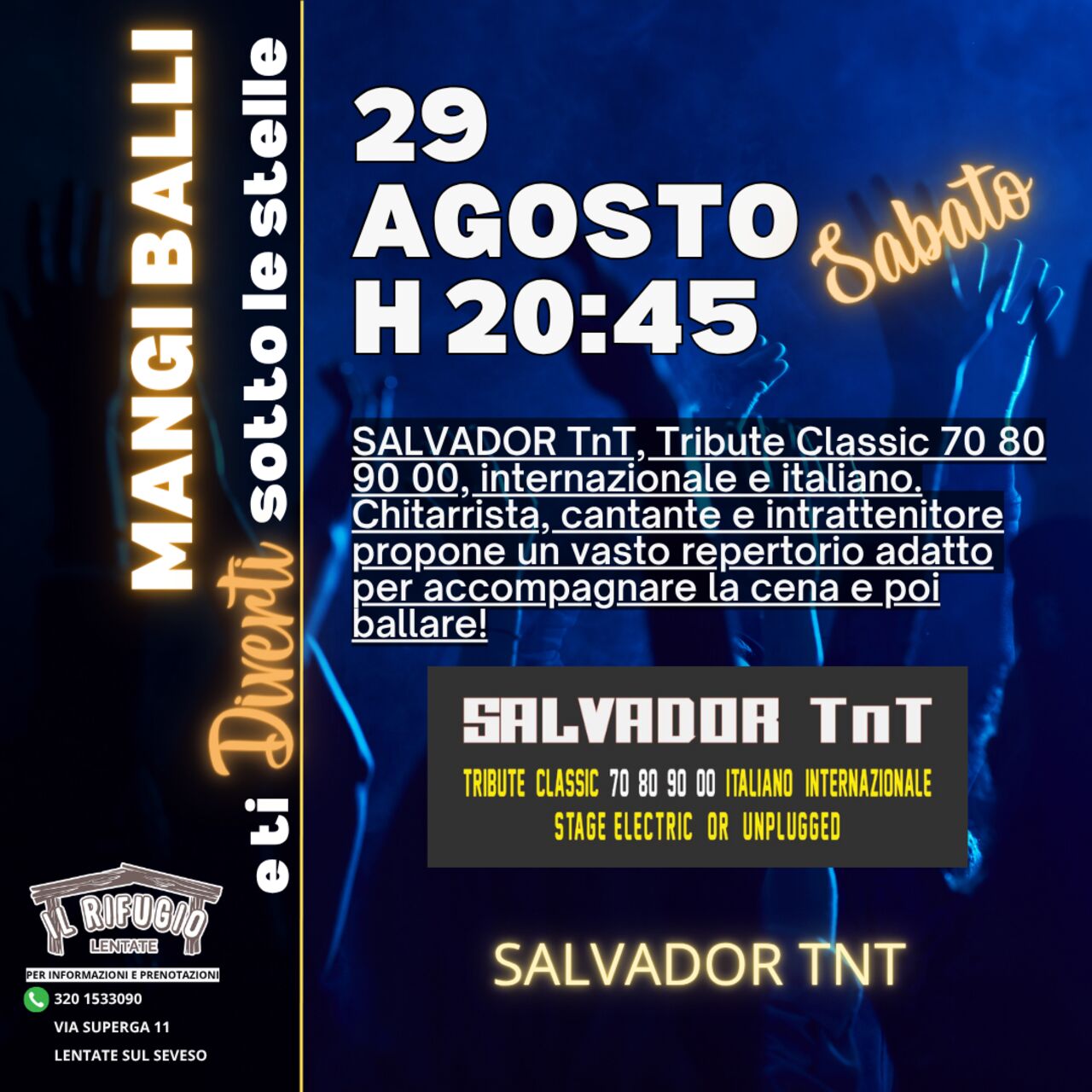 29 AGOSTO 2026 ORE 20:45