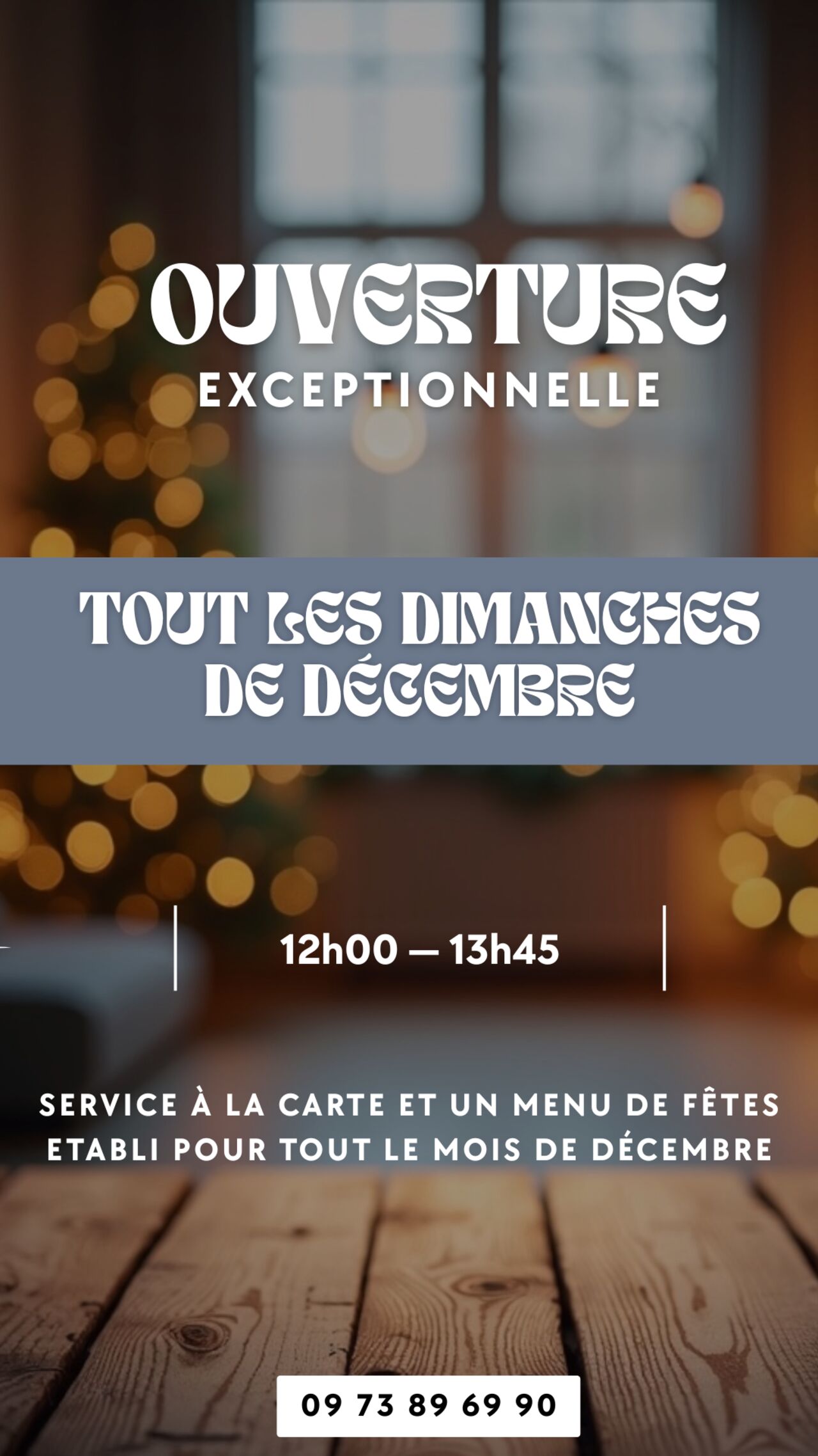 Ouverture exceptionnelle