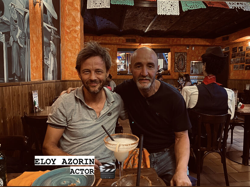Con el actor Eloy Azorin
