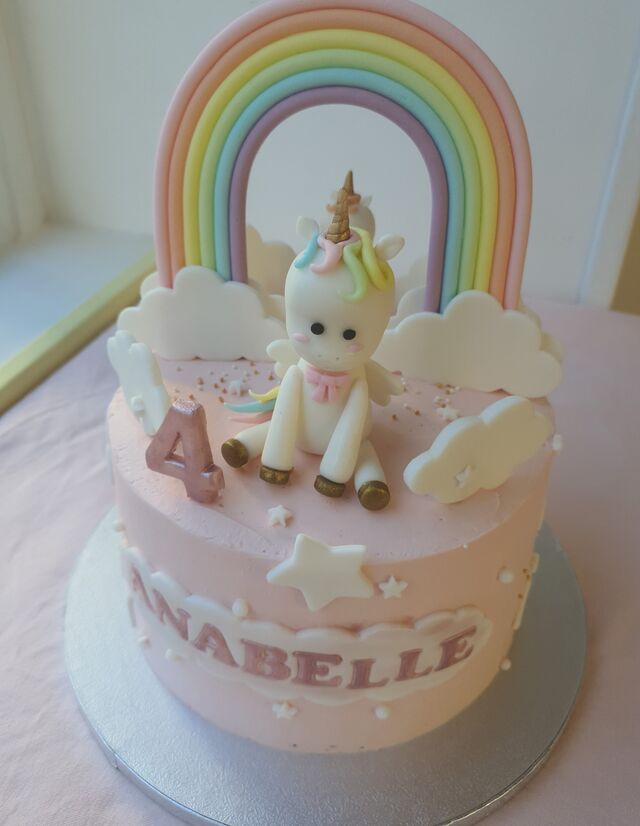 Layer cake thème arc-en-ciel