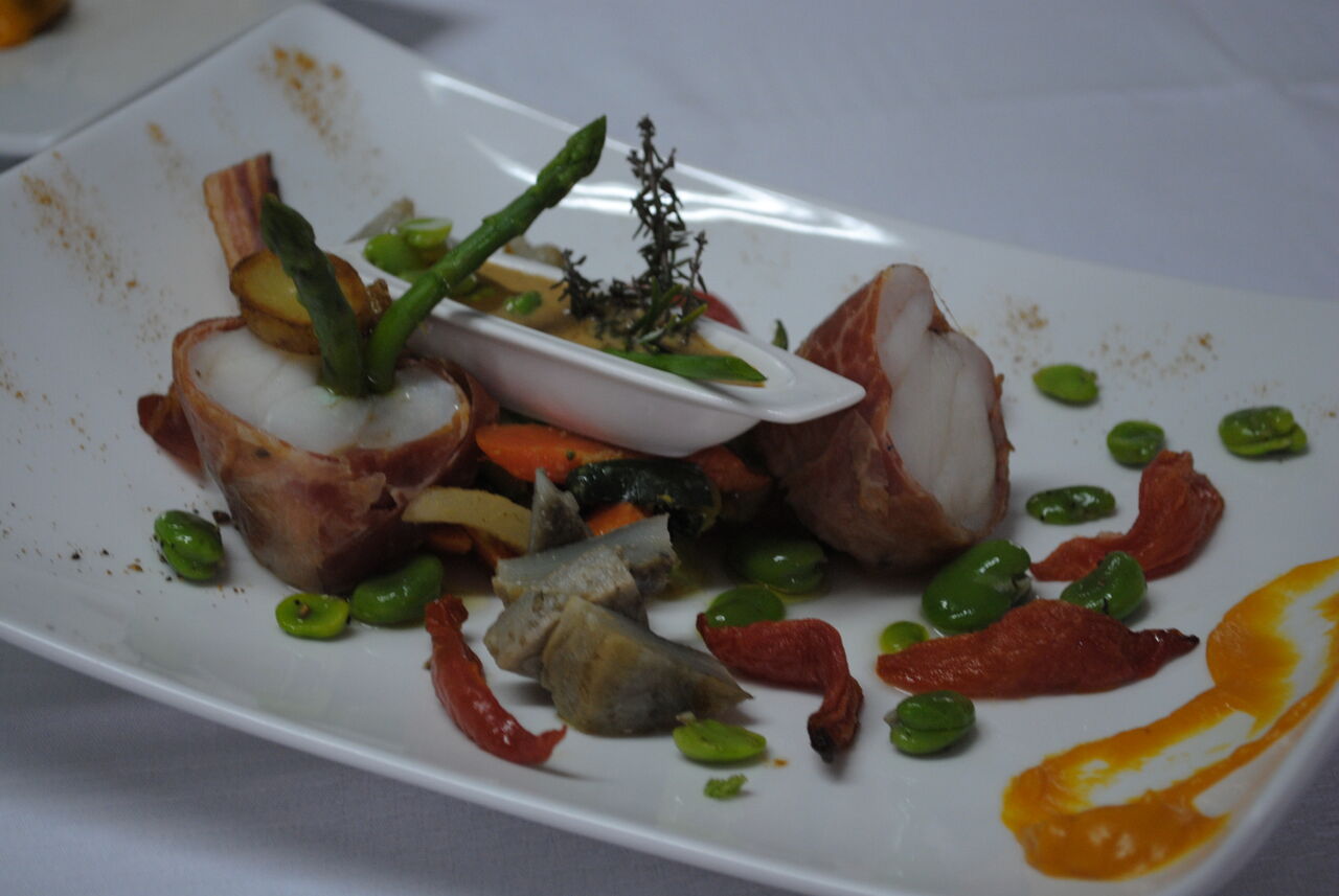 Dos cabillaud aux petits légumes