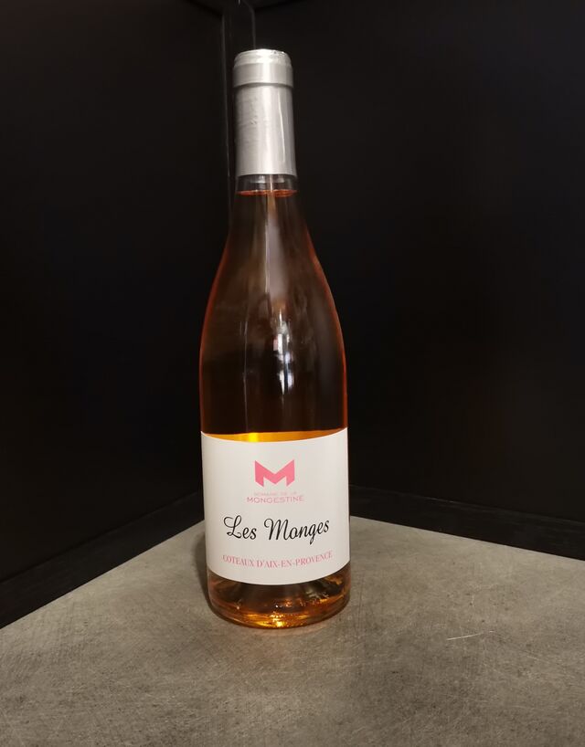 Domaine de la Mongestine, Côteaux d'Aix-en-Provence, Les Monges, vin rosé nature=17.50€ la bouteille