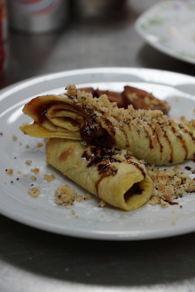 POTATO PLUM JAM PANCAKES