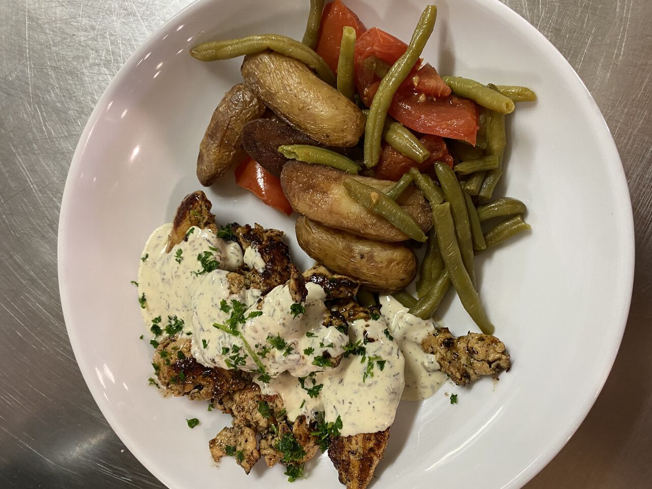 Aiguillettes de poulet mariné thym citronné 