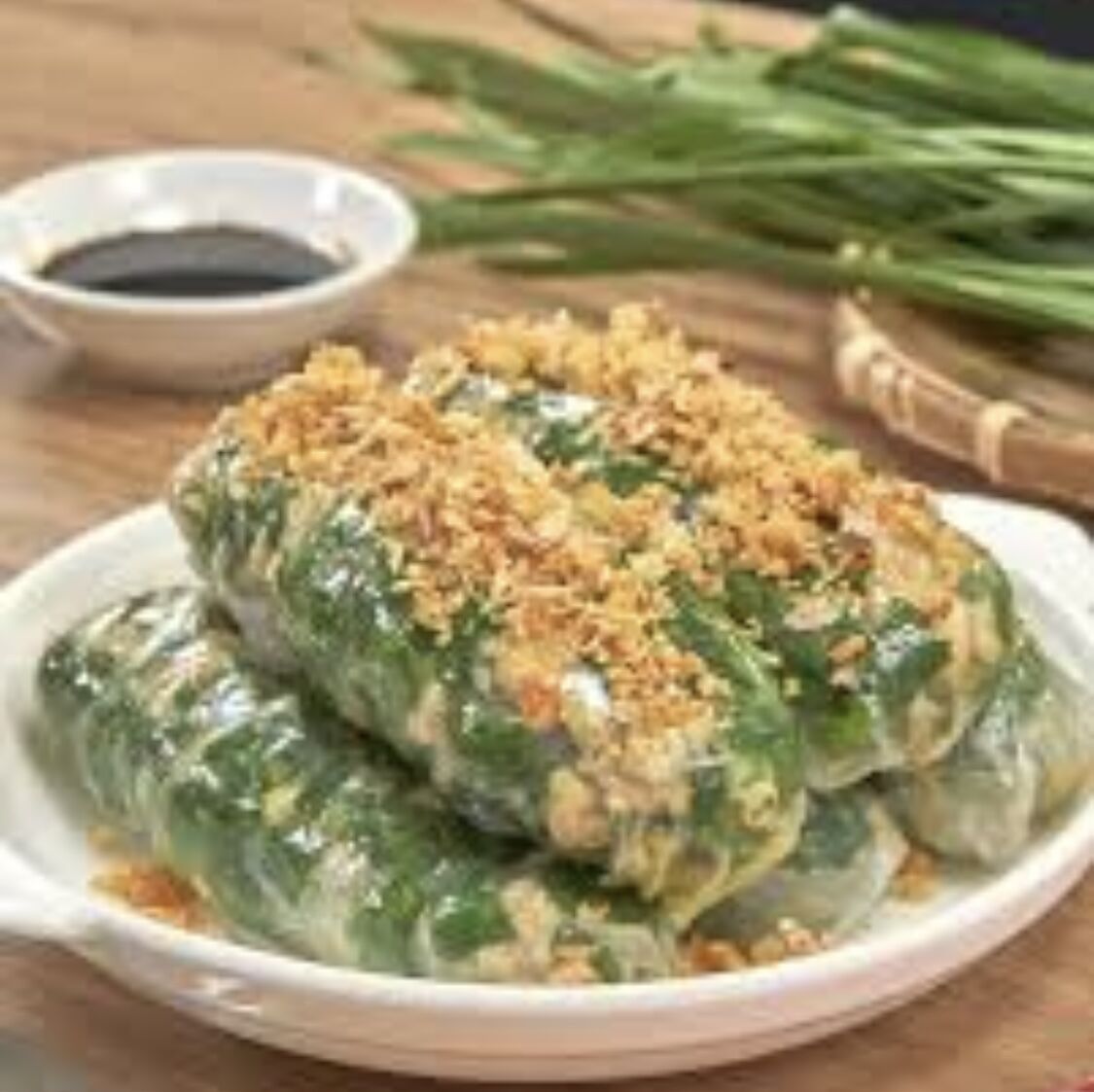 Gui-Chaai
Dumplings de ciboulette à l'ail et au porc