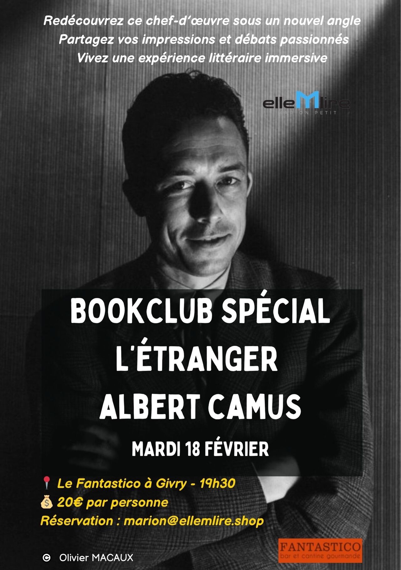 Bookclub Albert CAMUS L'Étranger 18 Février 25