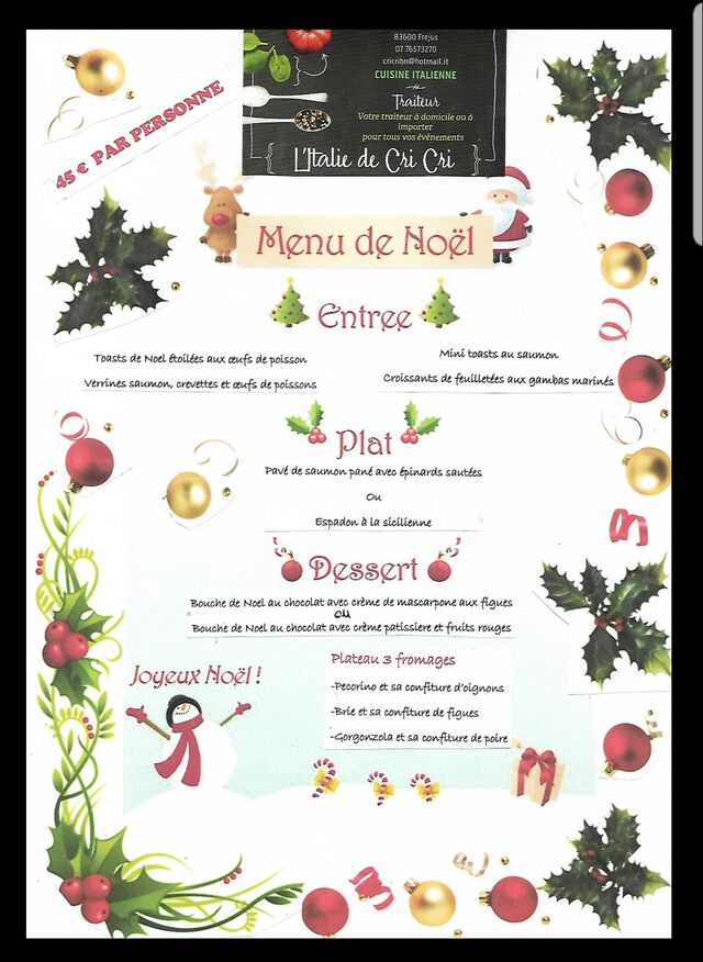 MENU DE NOEL 2