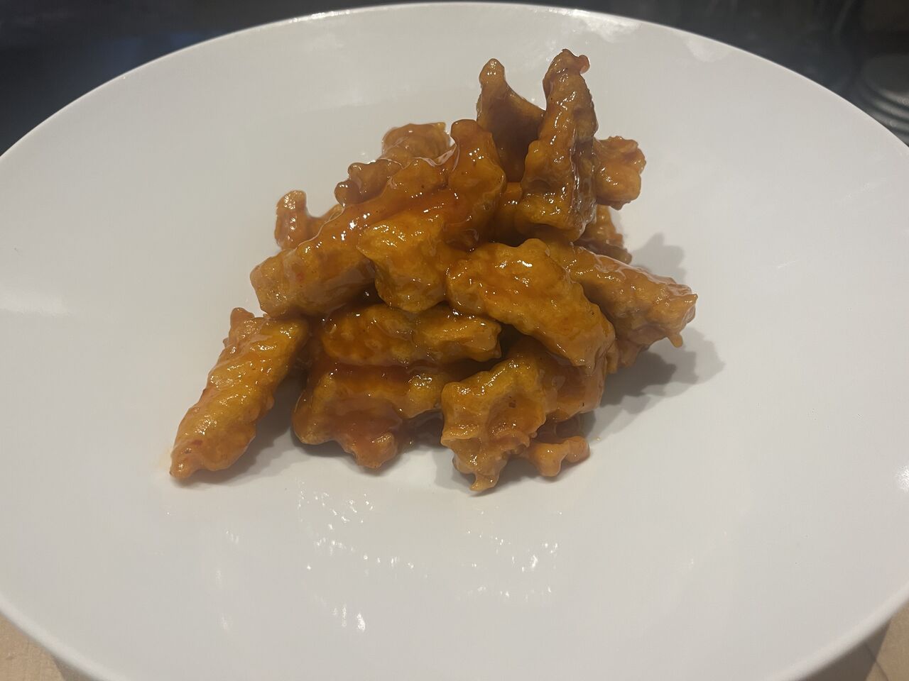 Filet de porc croustillant, sauce aigre-douce