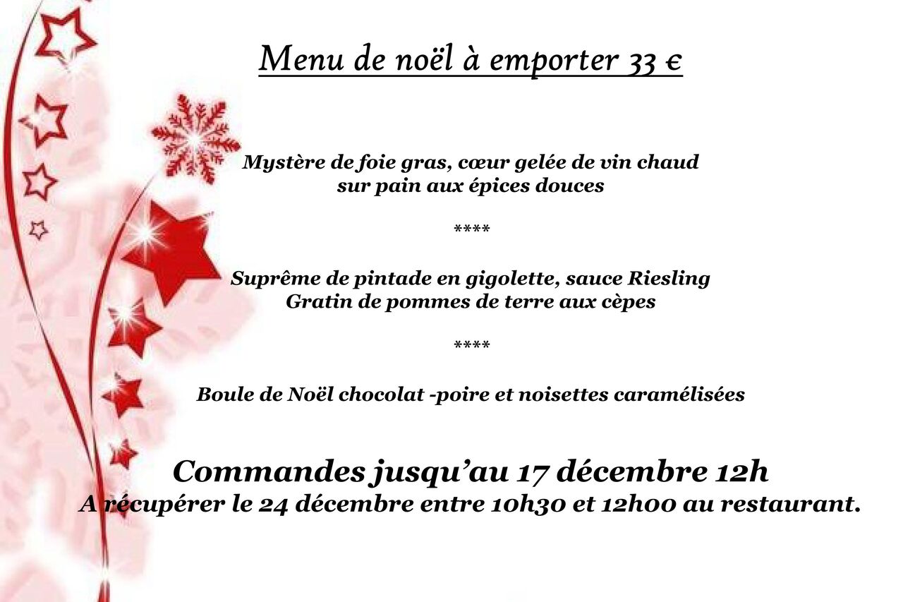 MENU DE NOEL
