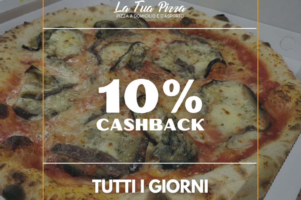 10% CASHBACK SU OGNI ORDINE