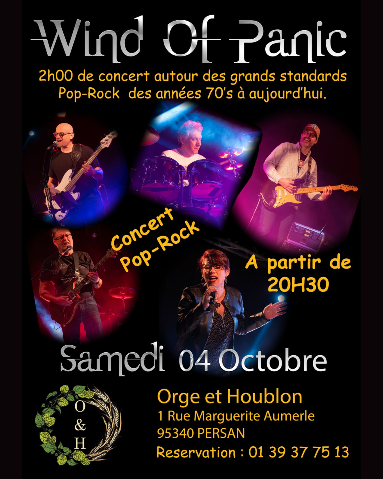 Concert des Wind of Panic samedi 4 octobre à 20h30