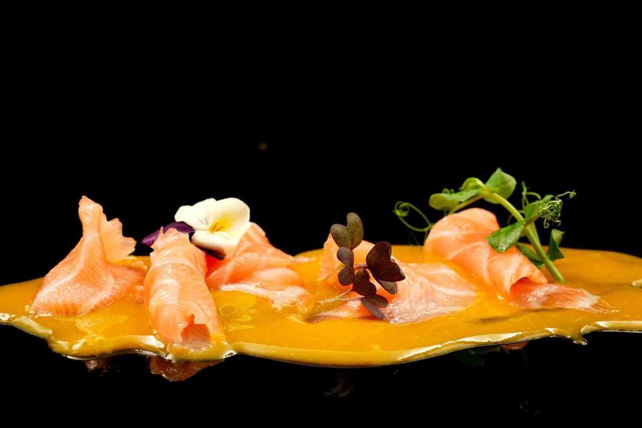 SALMON PASSION FRUIT CARPACCIO