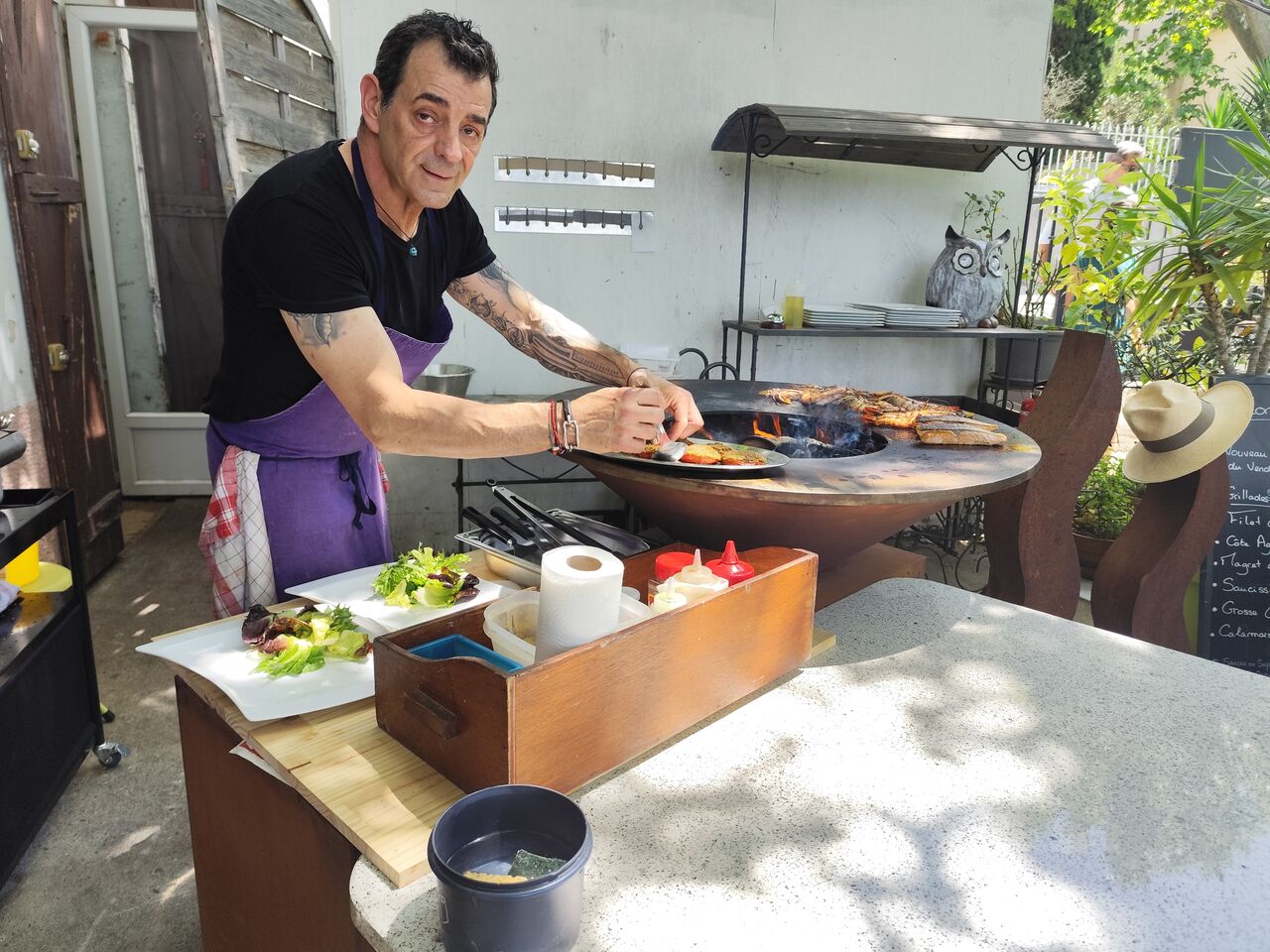 Le chef en action...