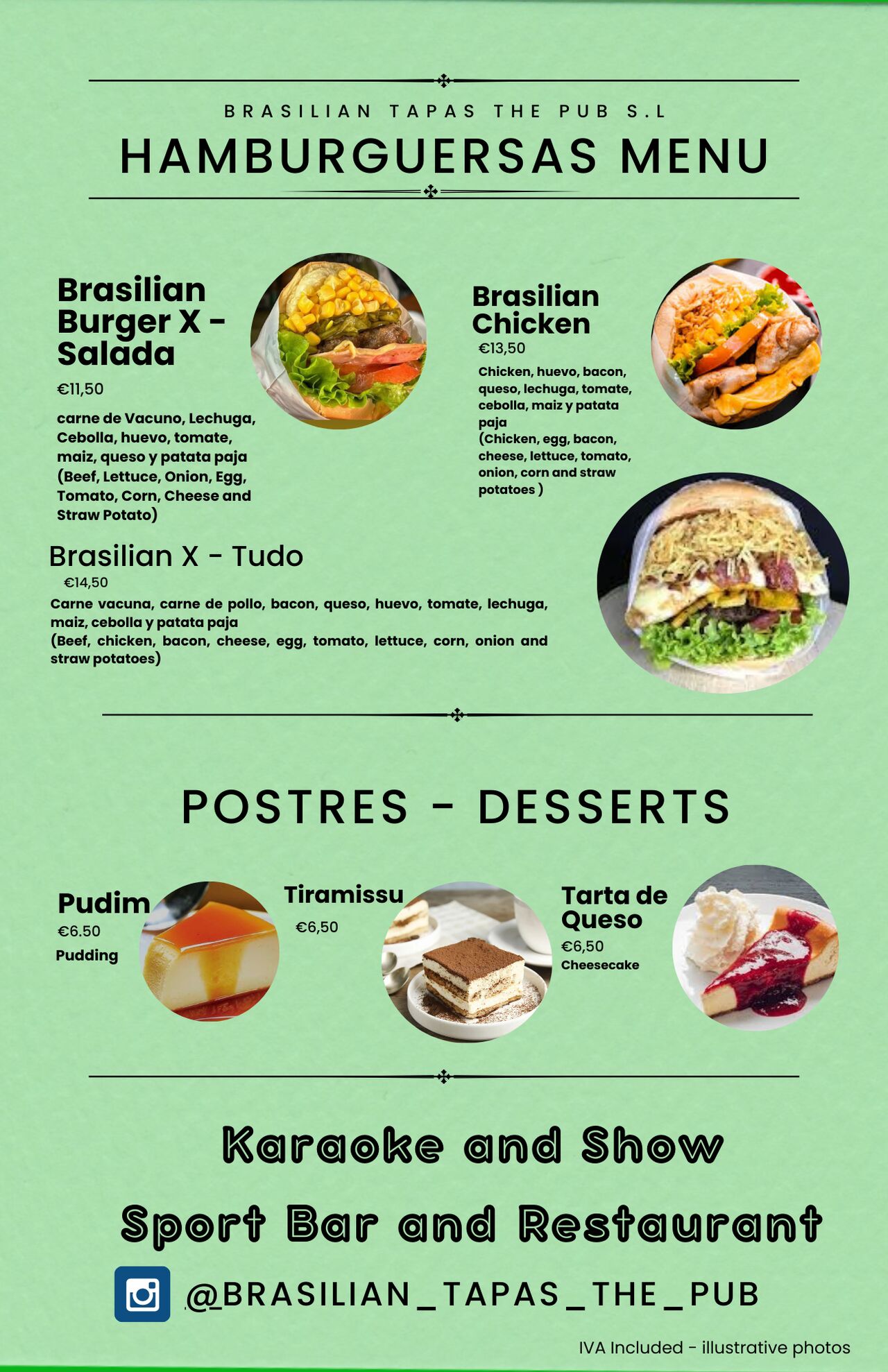 Burgers and Desserts 