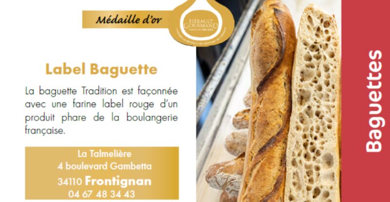 Médaille d'or pour la baguette Tradition Française