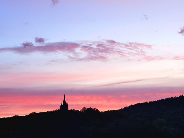Villa Andreae im Sonnenuntergang