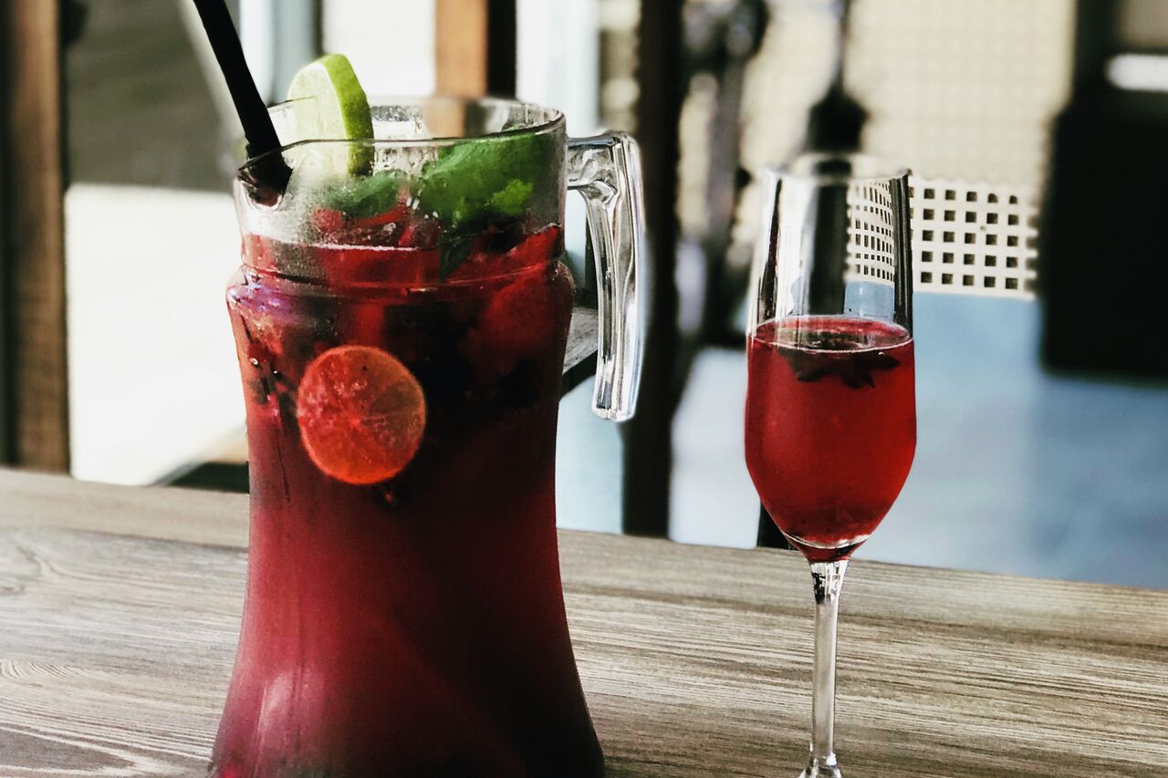 A sangria de frutos vermelhos