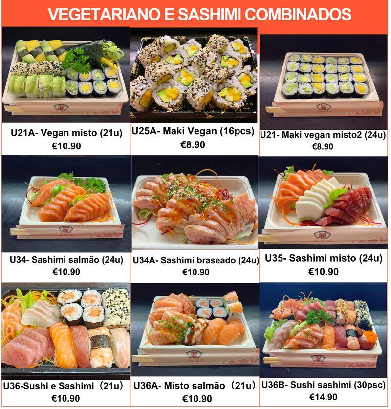 Vegetariano e sashimi