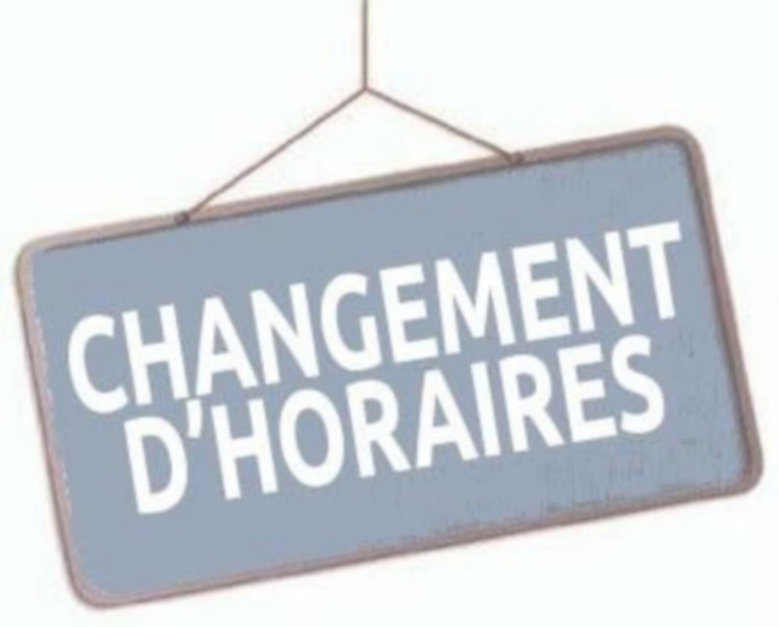 Changement jours de fermeture