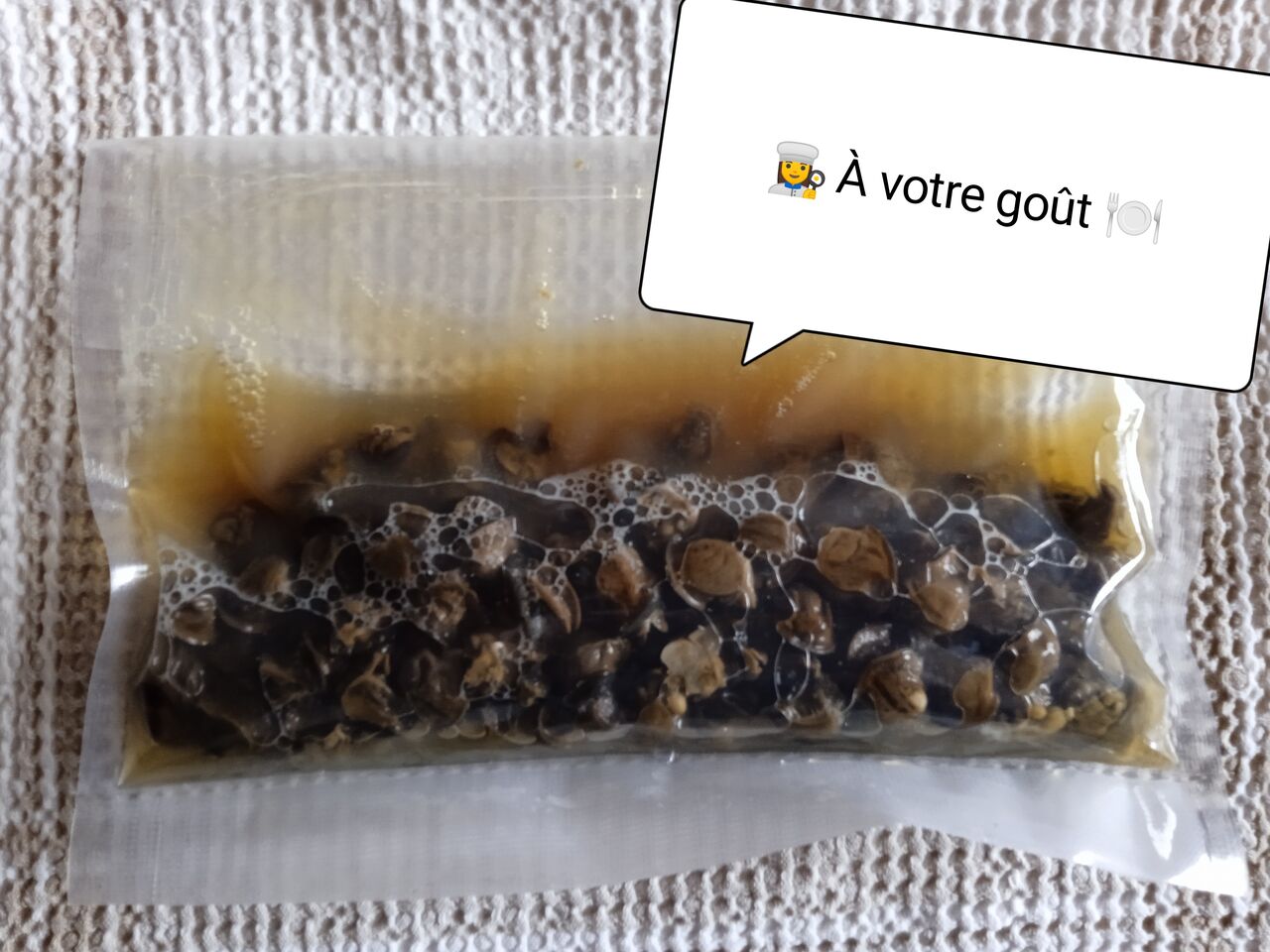 Gros gris en court-bouillon 5,00 € la douzaine 